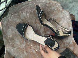 Studded Black Heels