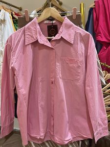 pure cotton Pink Button-Down Shirt