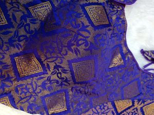 Elegant Purple Brocade Blouse