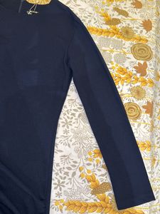 Blue Ruched Sheath Dress