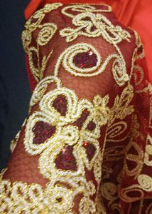 Embroidery Maroon Satin Kurta Set