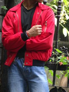 Red Bomber Jacket