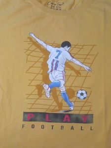 Yellow Football T-Shirt (full sleeve)