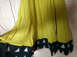 Lime Green Anarkali Dress For Women