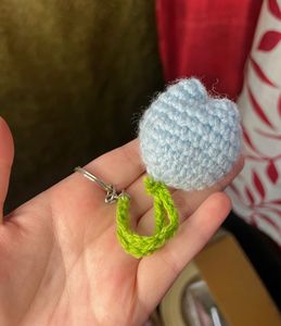 Crochet Tulip Keychain