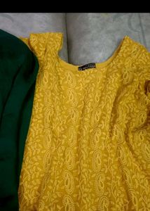 Chikankari Kurta With  Bottom And Dupatta