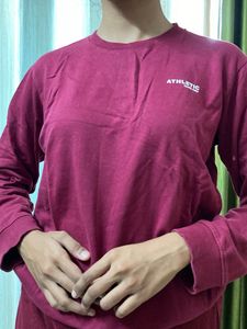 Maroon co-ord nightdress set