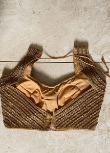 Golden Heavy Embroidered Blouse | Party / Wedding