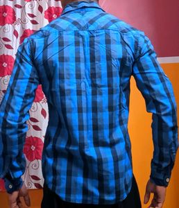 Blue Checkered Shirt - Size S | Smart Casual Fit