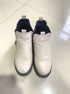White Leather Boot