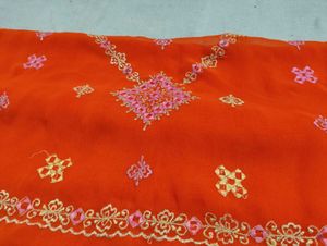 Partywear Orange 🧡 Saree For Women