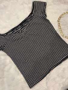 Stripped Off-Shoulder Top