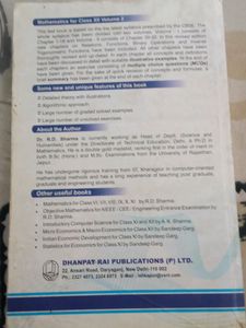 Class 12 maths RD Sharma Book Volume 2nd CBSE