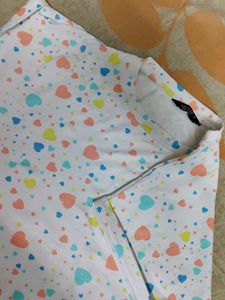 Cute Heart Print Tee