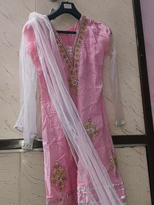 Pink Embellished Kurti