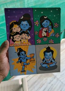 Mahadev Animated Canvas Painting