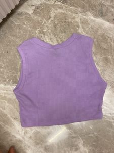 Lilac knit Crop Top