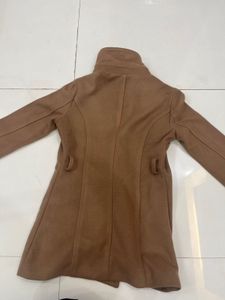 Brown Color Thigh Length Coat