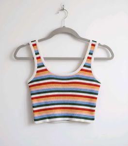Striped Crop Tank Top
