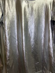 Stylish Silver Long Sleeve Top