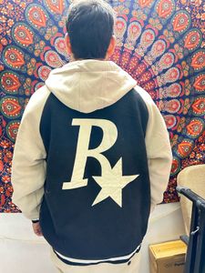 Varsity Style Zip-Up Hoodie