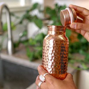 Copper Hammered Water Bottle - 1 Unit