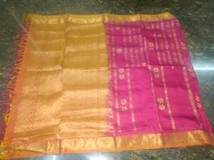 Dark Pink Kanjeevaram Silk Saree