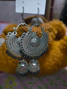 Silver Metal Earrings