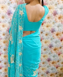 Saree With Readymade Blouse NEW