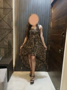 Leopard Print High Low Dress