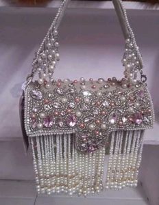 Elegant Beaded Clutch with Strap