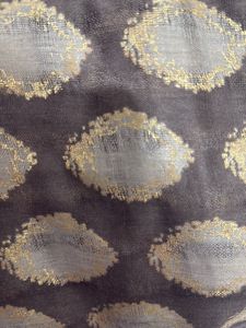 Grey &amp; Gold Print Scarf