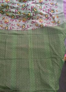 S15 Flower Printed Saree With Blouse