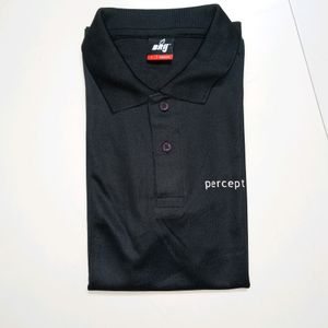 Night Black T Shirt Shining Silky Size XL