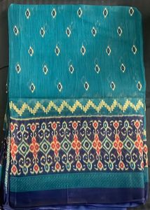 Ikat Print  Saree