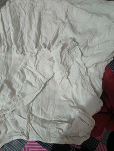 White Crinkled Top