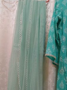 Pure Cotton Block Print Anarkali Set