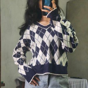 Argyle Pattern Sweater