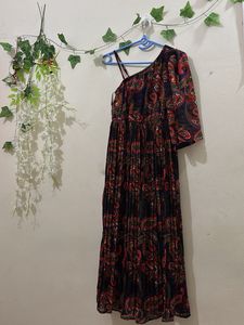 Paisley One Shoulder Dress
