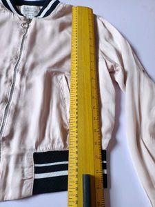 Bershka Pink Bomber Jacket Made In Morocco Sz-M