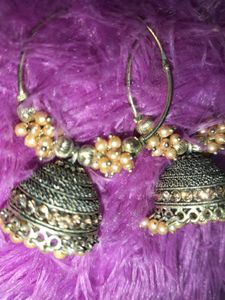 Hoop Jhumka Earrings