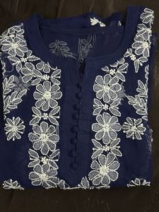 Elegant Blue Embroidered Kurta