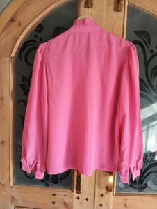 Pink Ruffle Blouse