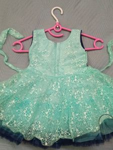 Fluffy Sky Blue Frock