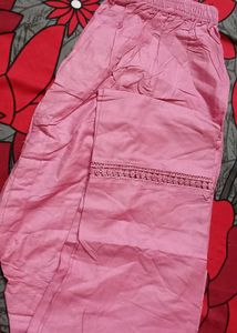 Pink Kurta with Mirror Work