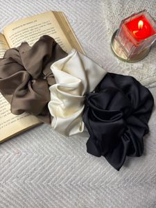 Jumbo sized satin scrunchies