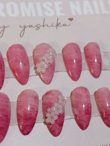 Pink Press-On Nails