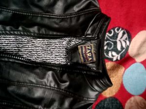 Zara Black Faux Leather Jacket