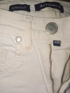White Straight Fit Jeans