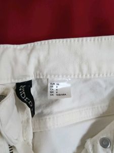 H&amp;M off white Flared Denim Jeans